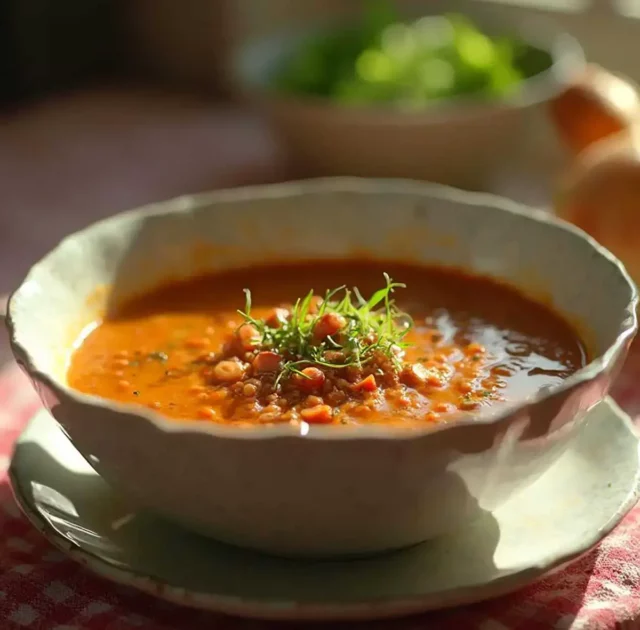 Soupe de Lentilles au Curcuma